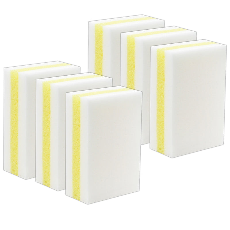 Scuff Away® Sandwich Melamine Two-Sided Sponge, Pack of 6