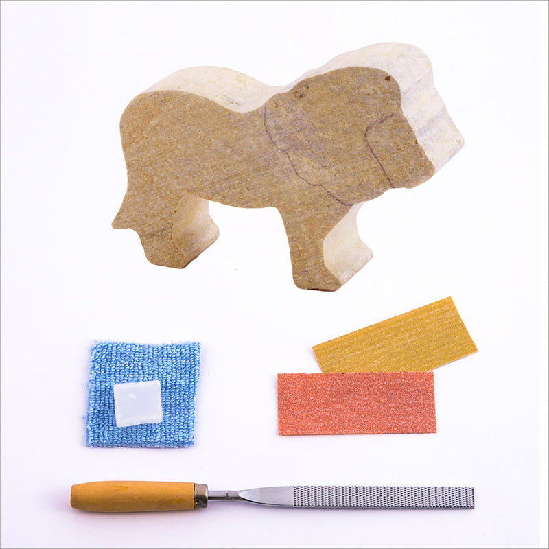 Lion Soapstone Carving Kit