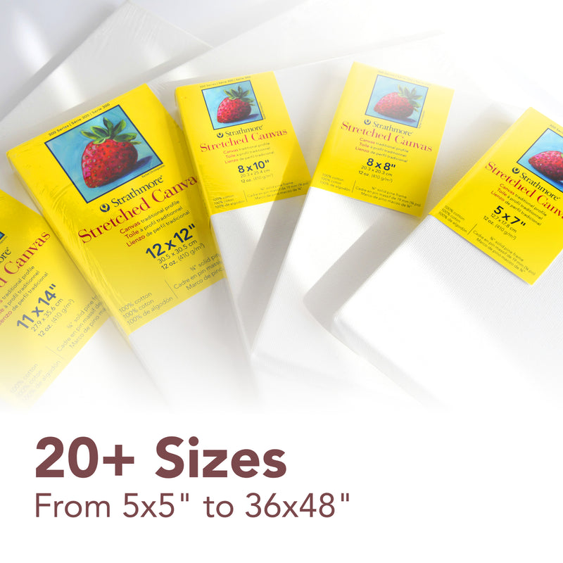 300 Series Traditional Stretched Canvas, 8x10 inch, Pack of 3