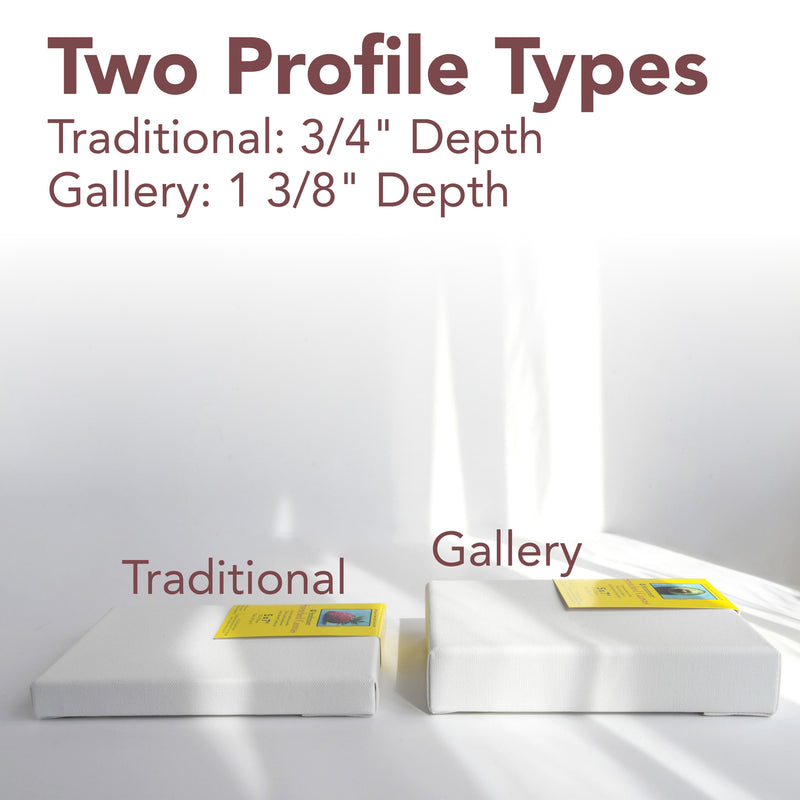 300 Series Traditional Stretched Canvas, 8x10 inch, Pack of 3