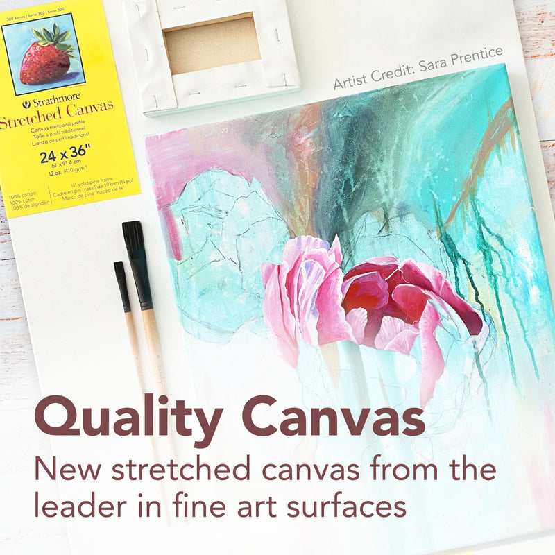 300 Series Traditional Stretched Canvas, 8x10 inch, Pack of 3