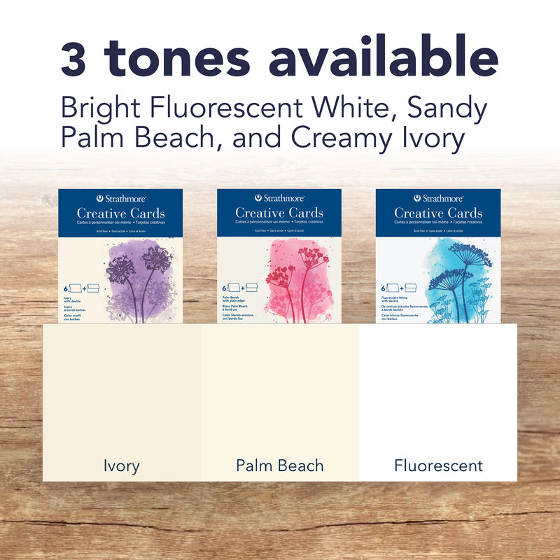 Creative Cards Ivory 3.5x4.875in & Envelopes 6pk