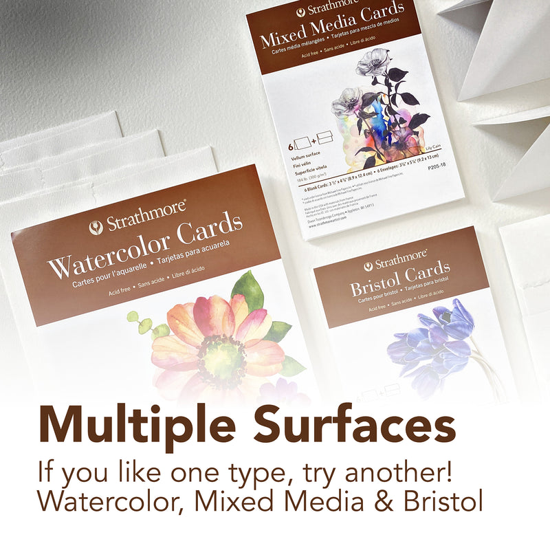 Mixed Media Cards 3.5x4.875 400ser & Envelopes 6pk