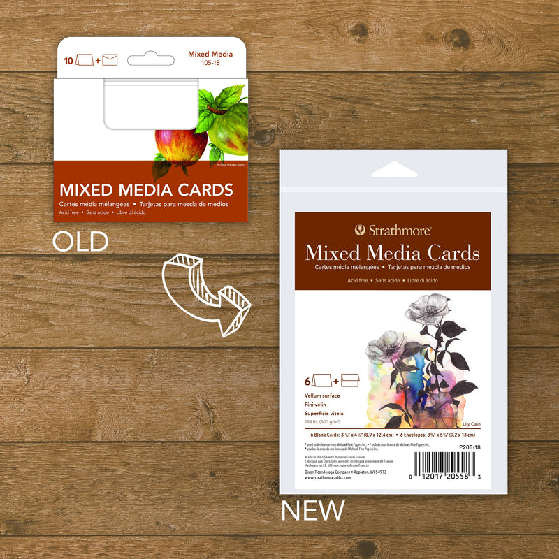 Mixed Media Cards 3.5x4.875 400ser & Envelopes 6pk