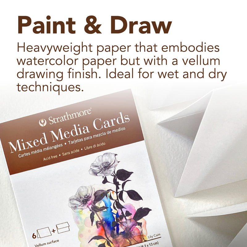 Mixed Media Cards 3.5x4.875 400ser & Envelopes 6pk