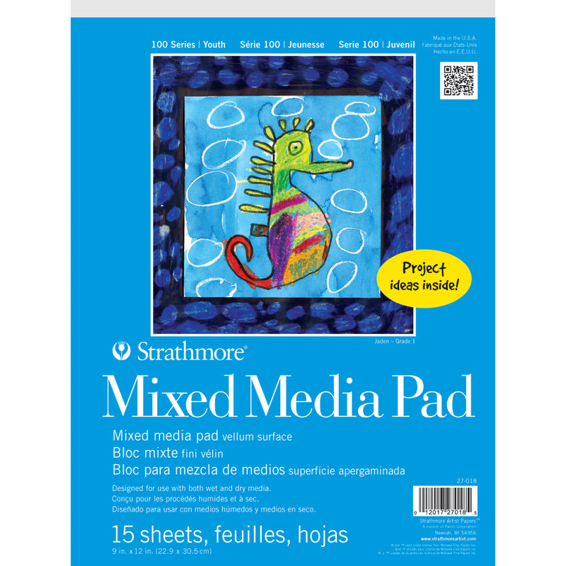 (3 Ea) Mixed Media Pad 9x12in