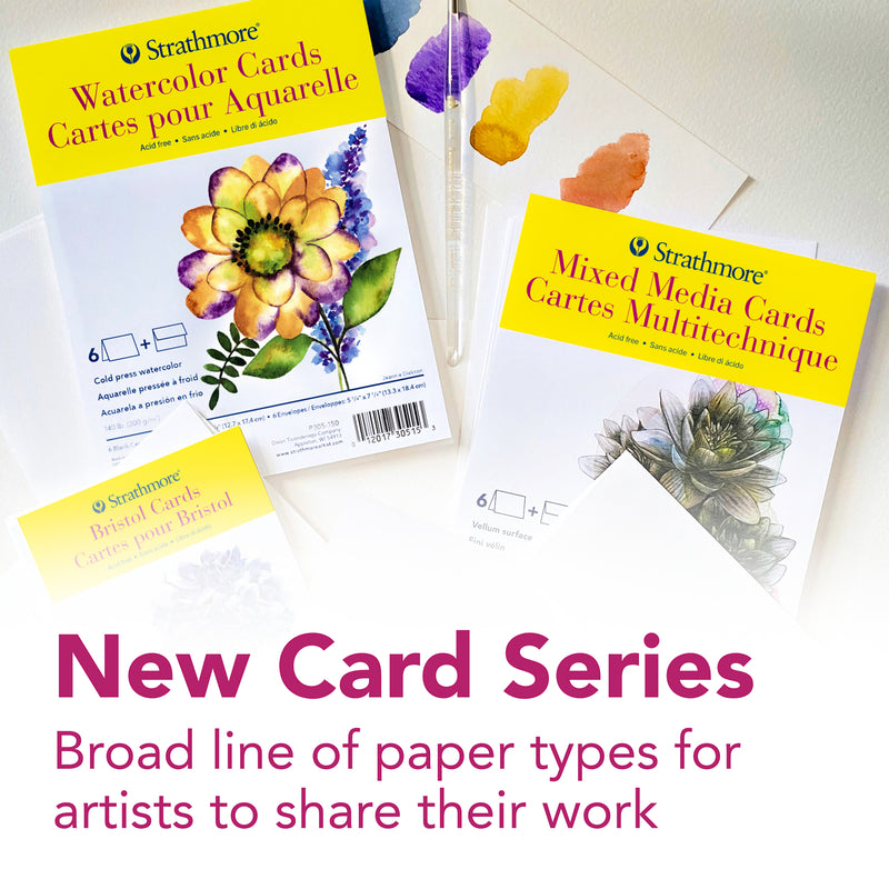 Watercolor Cards & Env 3.5x4.875in 300 Series 6pk