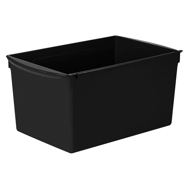 Wide Book Bin Black 6ct