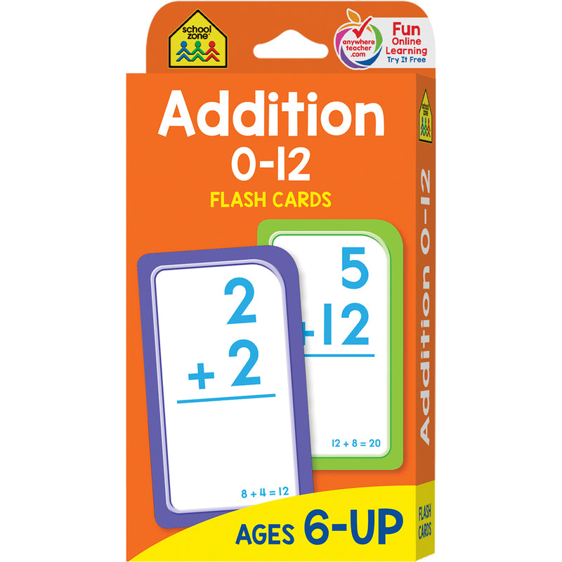 Addition 0-12 Flash Cards, 6 Packs