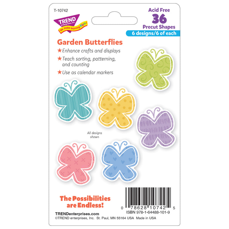 Garden Butterflies Mini Accents Variety Pack, 36 Per Pack, 6 Packs