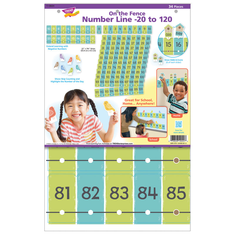 Number Line On The Fence -20 To 120 Learning Set