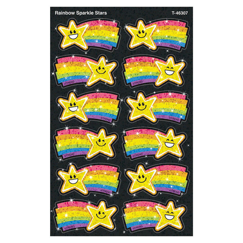 Rainbow Stars Sparkle Stickers®, 24 Per Pack, 6 Packs