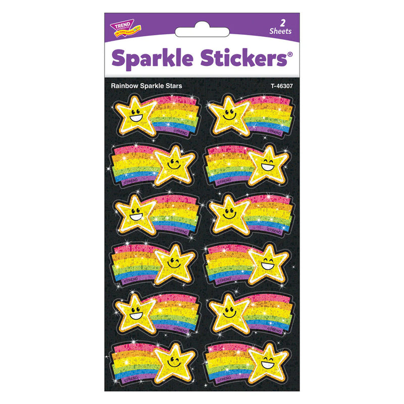 Rainbow Stars Sparkle Stickers®, 24 Per Pack, 6 Packs