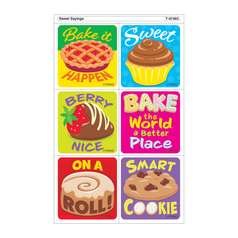 Sweet Sayings Tear & Share Stickers®, 30 Per Pack, 6 Packs