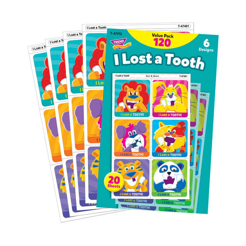 I Lost A Tooth Sticker Tear & Share Value Pack