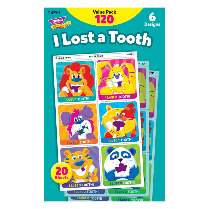 I Lost A Tooth Sticker Tear & Share Value Pack