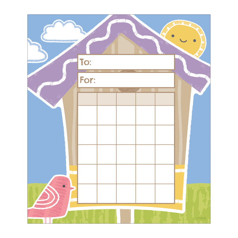 Garden Birdhouse Incentive Pad, 36 Sheets, Pack of 3