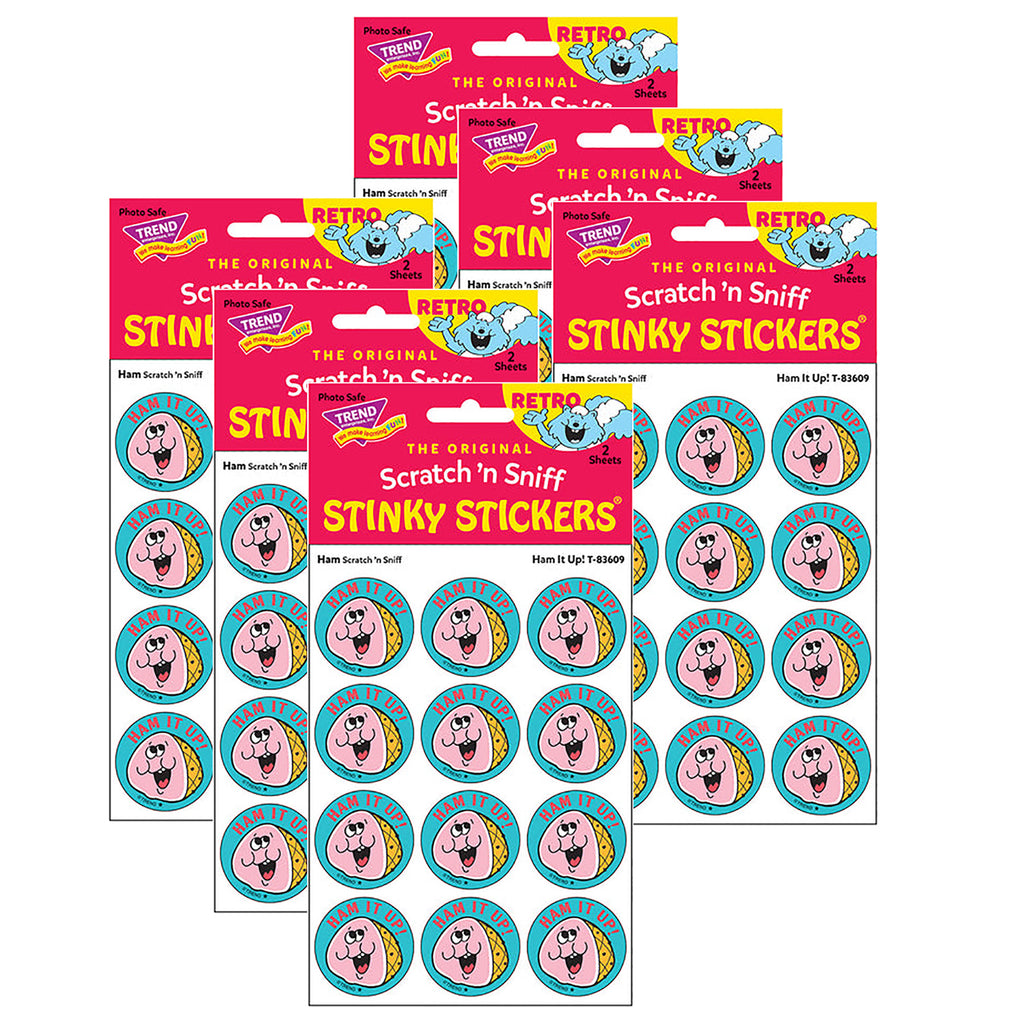 (6 Pk) Stickers 24ct Ham It Up Ham Scent