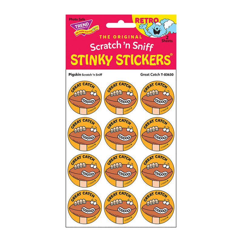 Stinky Stickers Great Catch Pigskin Scent