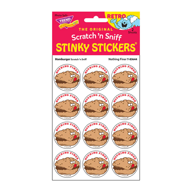 Stinky Stickers Hamburger Scent Nothing Finer