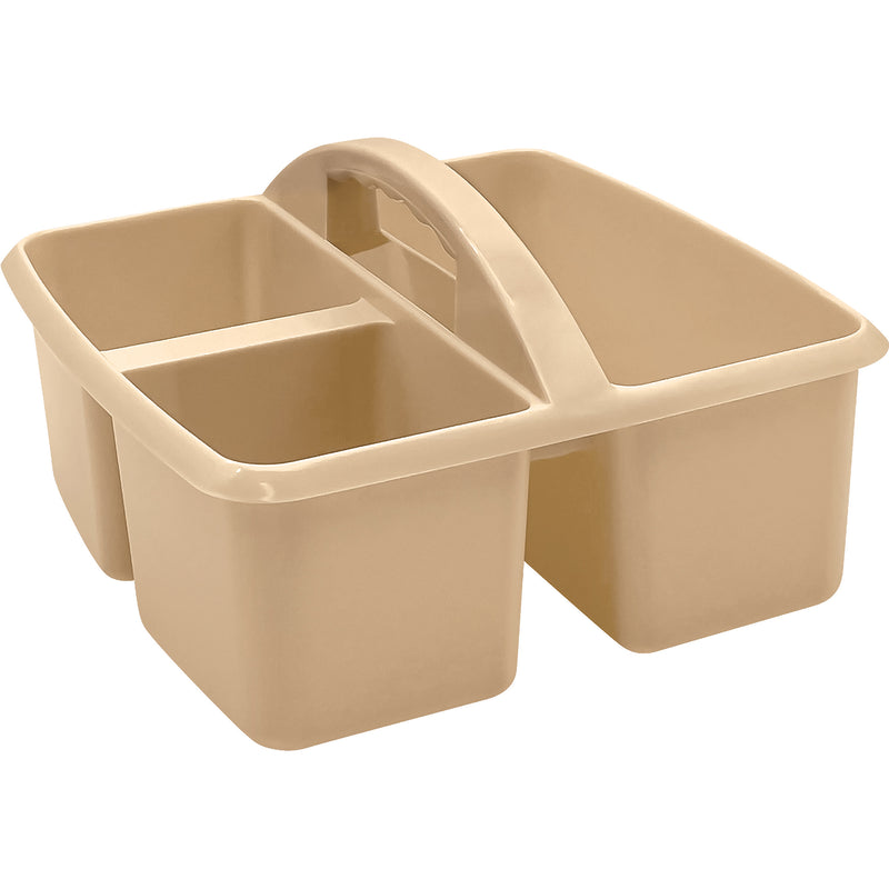 Plastic Storage Caddy, Light Brown, Pack of 6
