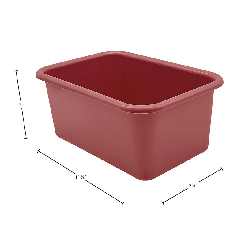 Deep Rose Small Plastic Storage Bin