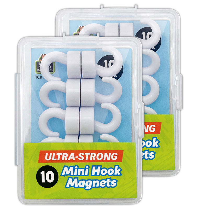Mini Hook Magnets, 10 Per Pack, 2 Packs