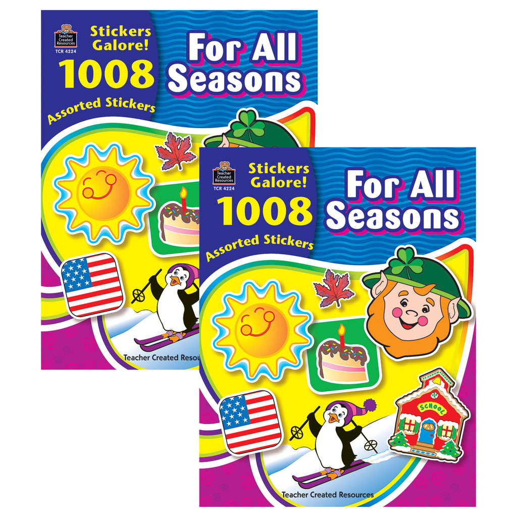 For All Seasons Sticker Book, 1008 Stickers Per Book, Pack of 2