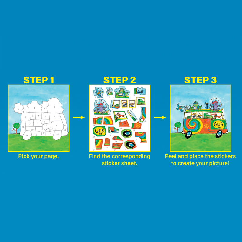 Pete The Cat Modern Mosaics Stick to the Numbers Activity Book, Pack of 2