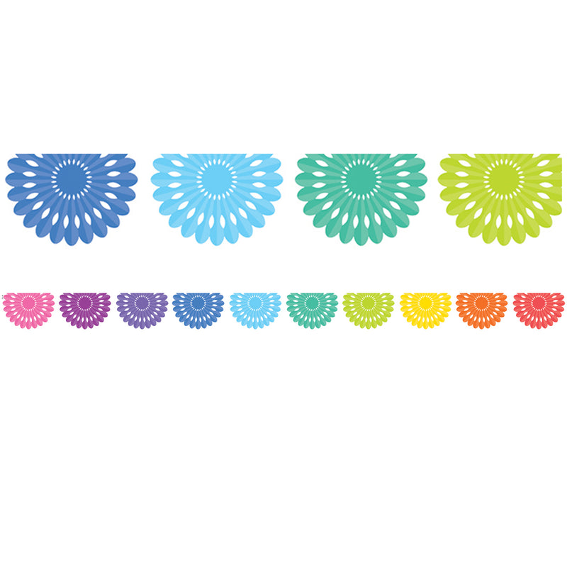 Colorful Fiesta Die-Cut Border Trim, 35 Feet Per Pack, 6 Packs