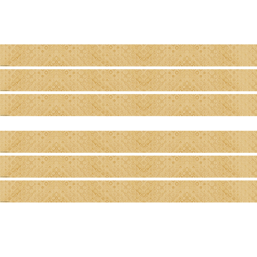 (6 Pk) Golden Textile Border Straight