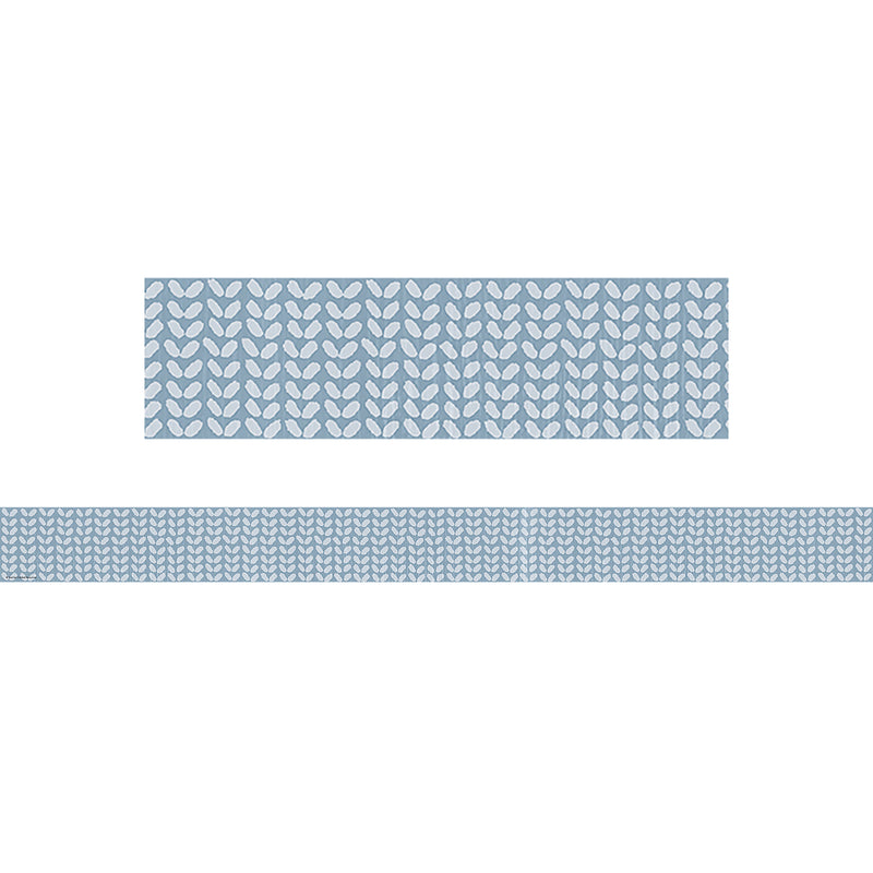 Classroom Cottage Blue Petals Straight Border Trim, 35 Feet Per Pack, 6 Packs
