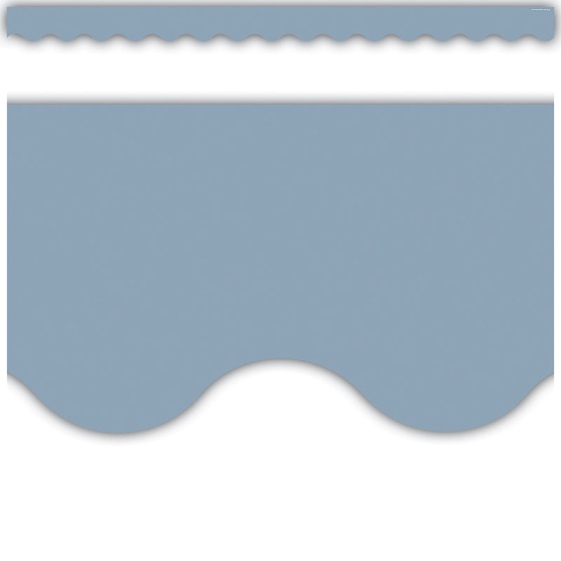 Cottage Blue Scalloped Border Trim, 35 Feet Per Pack, 6 Packs