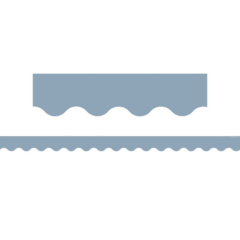 Cottage Blue Scalloped Border Trim, 35 Feet Per Pack, 6 Packs