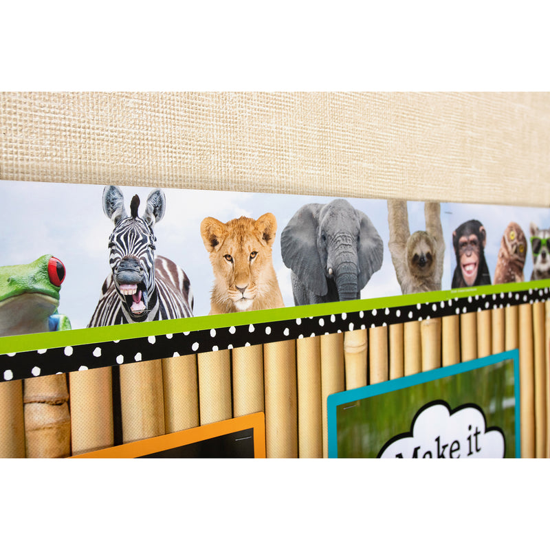 Go Wild Animals Straight Border Trim, 35 Feet Per Pack, 6 Packs