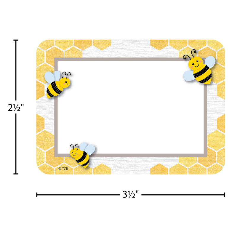 Buzzing Bees Name Tags/Labels, Multi-Pack, 3-1/2" x 2-1/2", 36 Per Pack, 6 Packs