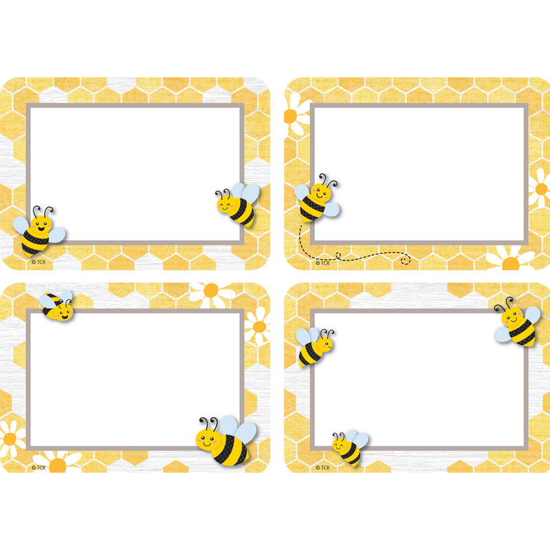 Buzzing Bees Name Tags/Labels, Multi-Pack, 3-1/2" x 2-1/2", 36 Per Pack, 6 Packs