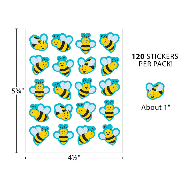 Buzzing Bees Stickers, 120 Per Pack, 12 Packs