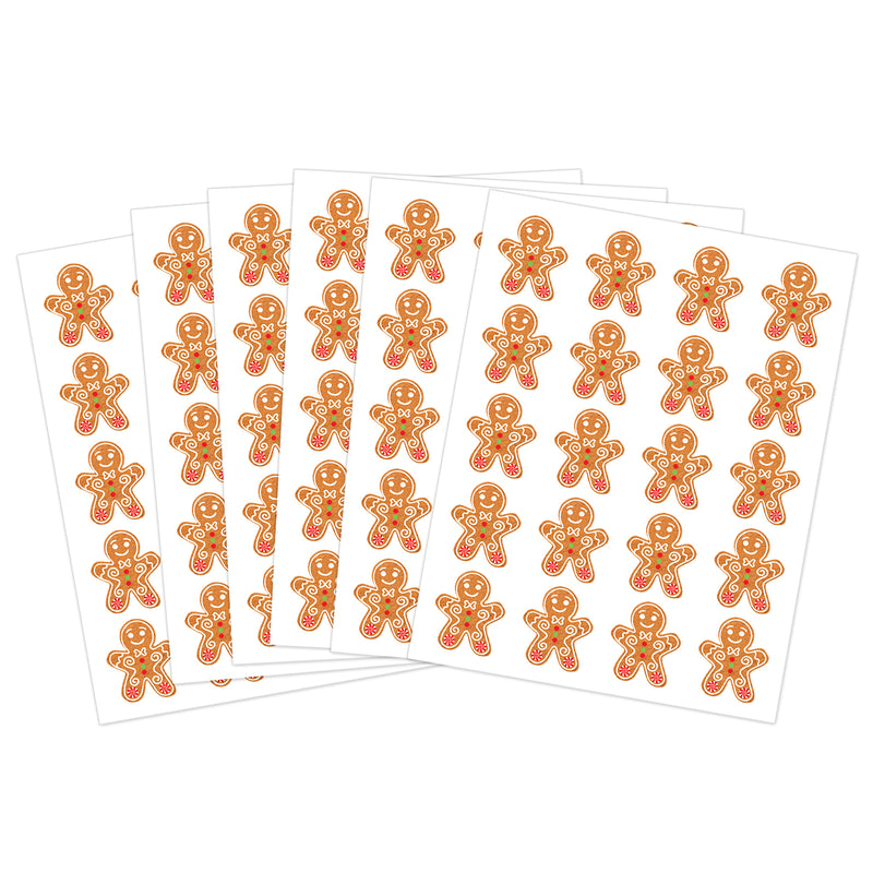 Gingerbread Cookies Stickers, 72 Per Pack, 12 Packs