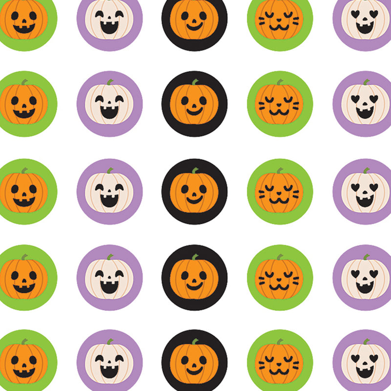 Halloween Pumpkins Mini Stickers, 378 Per Pack, 12 Packs