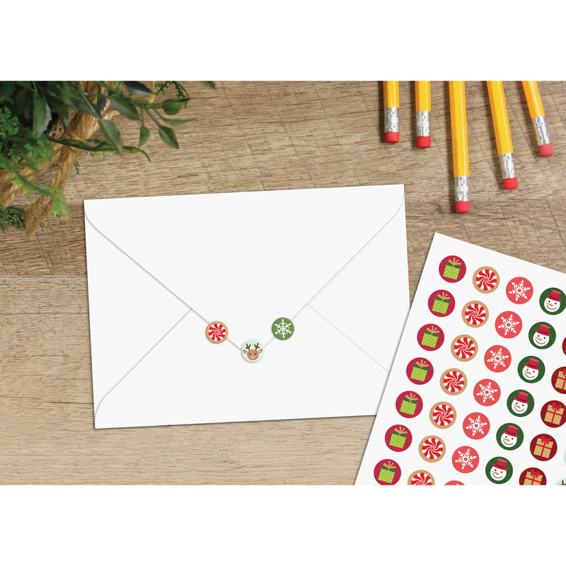 Winter Holiday Mini Stickers, 378 Per Pack, 12 Packs