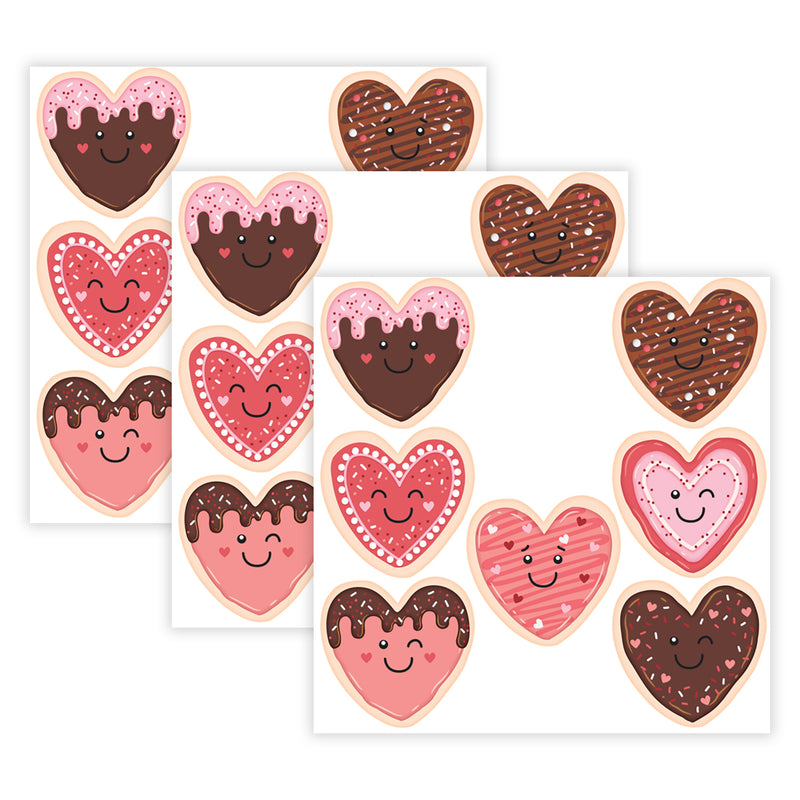 Frosted Heart Cookies Accents, 30 Per Pack, 3 Packs