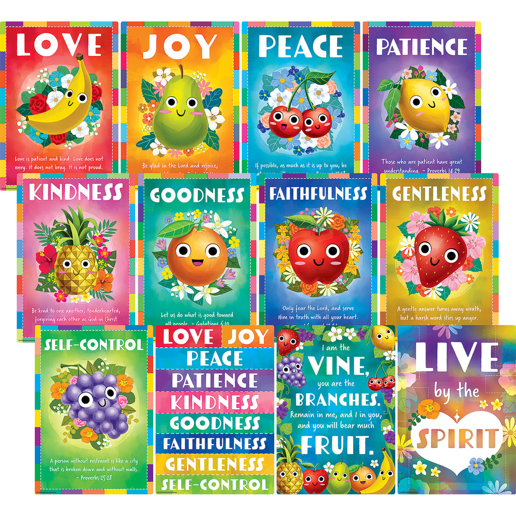 Fruit of the Spirit Small Poster Pack, 12 Posters