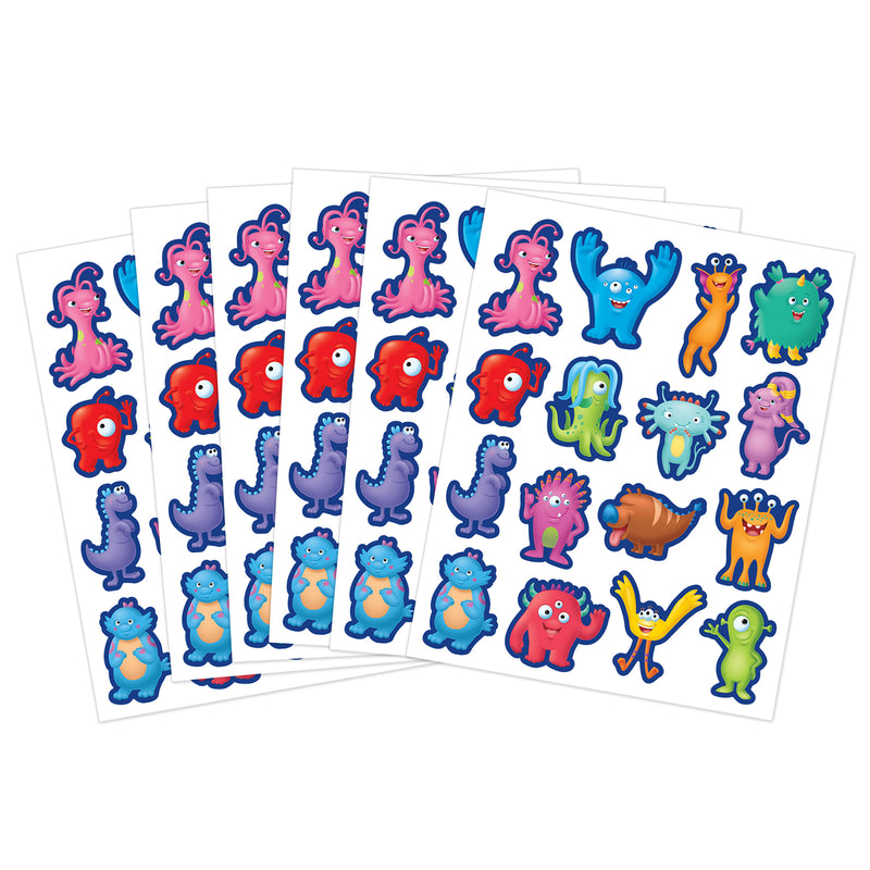 Monsters Stickers, 96 Per Pack, 12 Packs