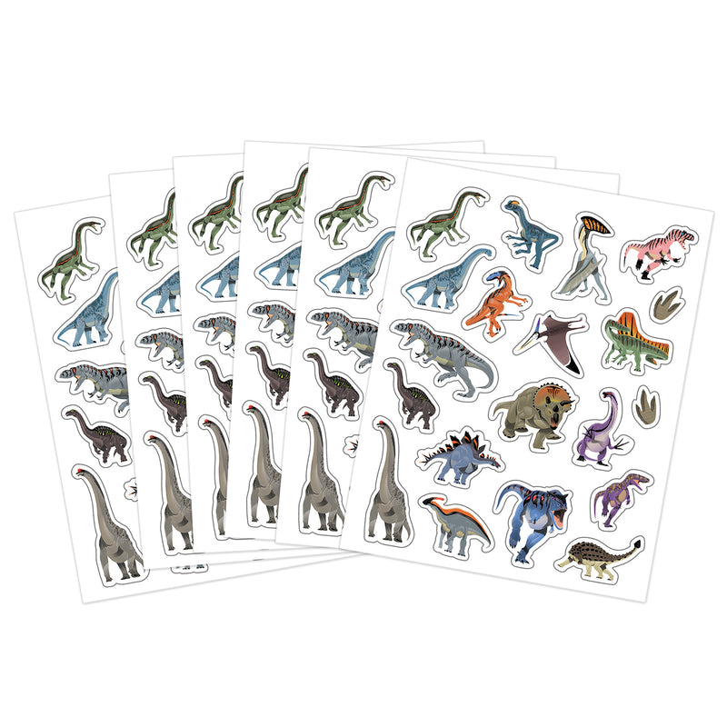 Dinosaurs Stickers, 120 Per Pack, 12 Packs