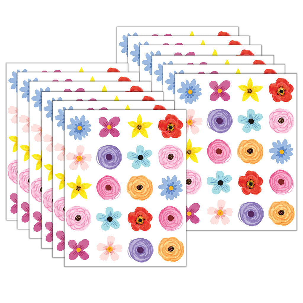Wildflowers Stickers, 120 Per Pack, 12 Packs