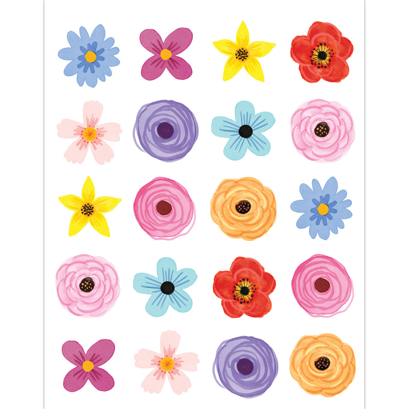 Wildflowers Stickers, 120 Per Pack, 12 Packs