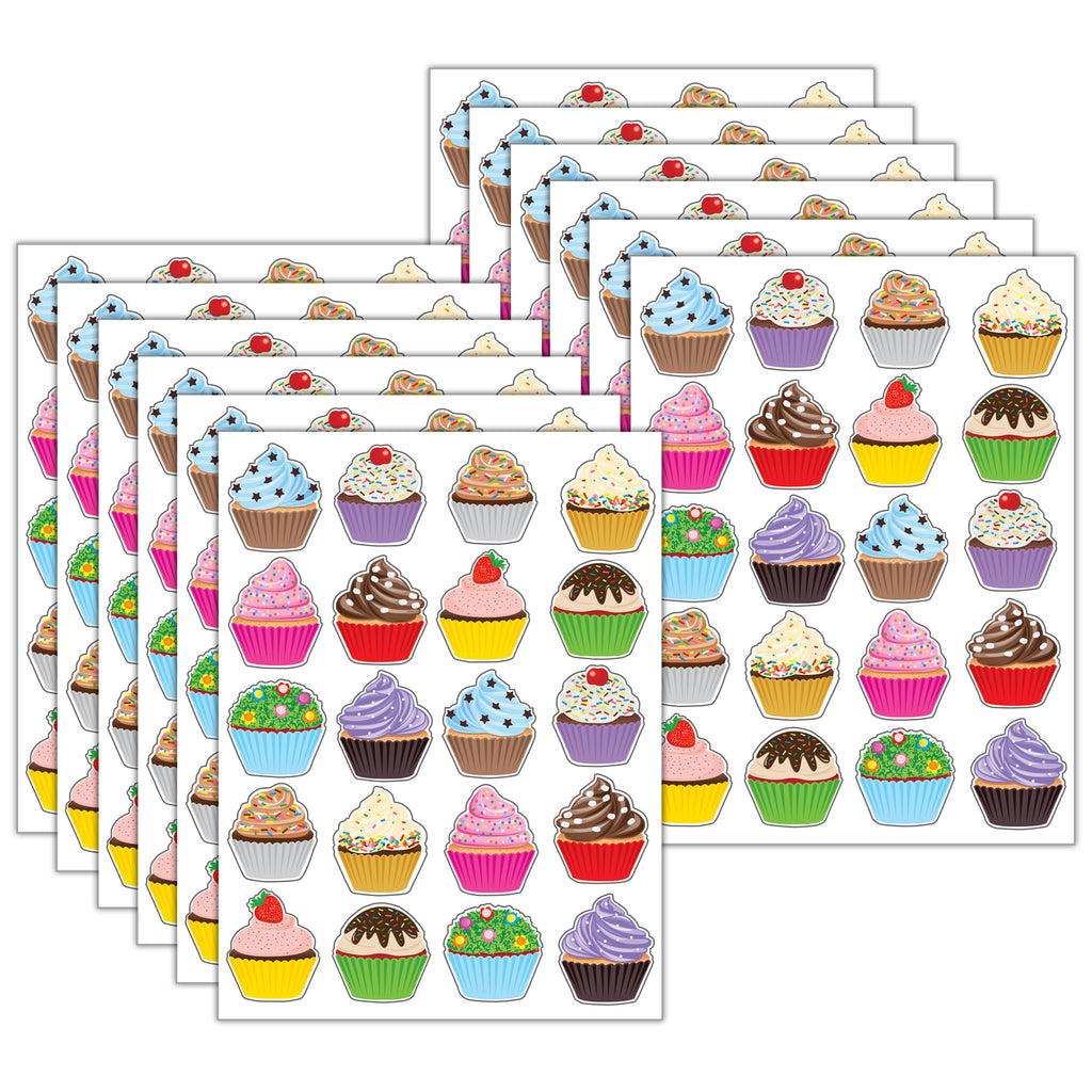 Cupcakes Stickers, 120 Per Pack, 12 Packs