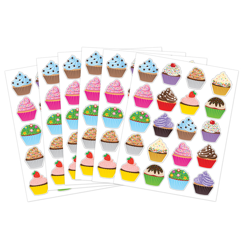 Cupcakes Stickers, 120 Per Pack, 12 Packs