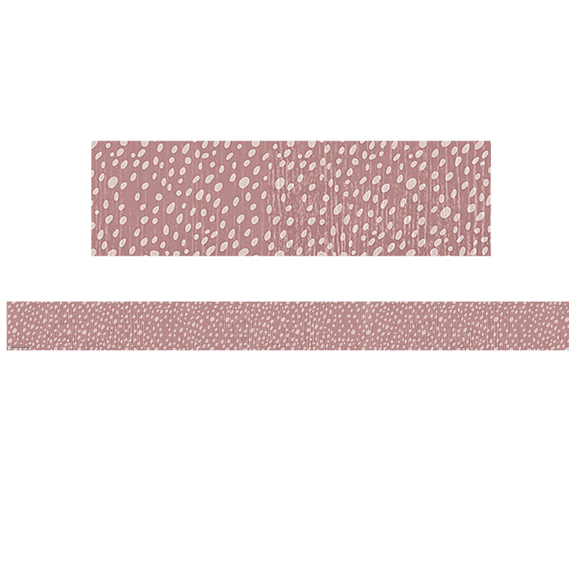 Classroom Cottage Vintage Rose Dots Straight Border Trim, 35 Feet Per Pack, 6 Packs